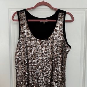 Calvin Klein Tank Top Black with Metal Pieces Excellent Condition Size Large